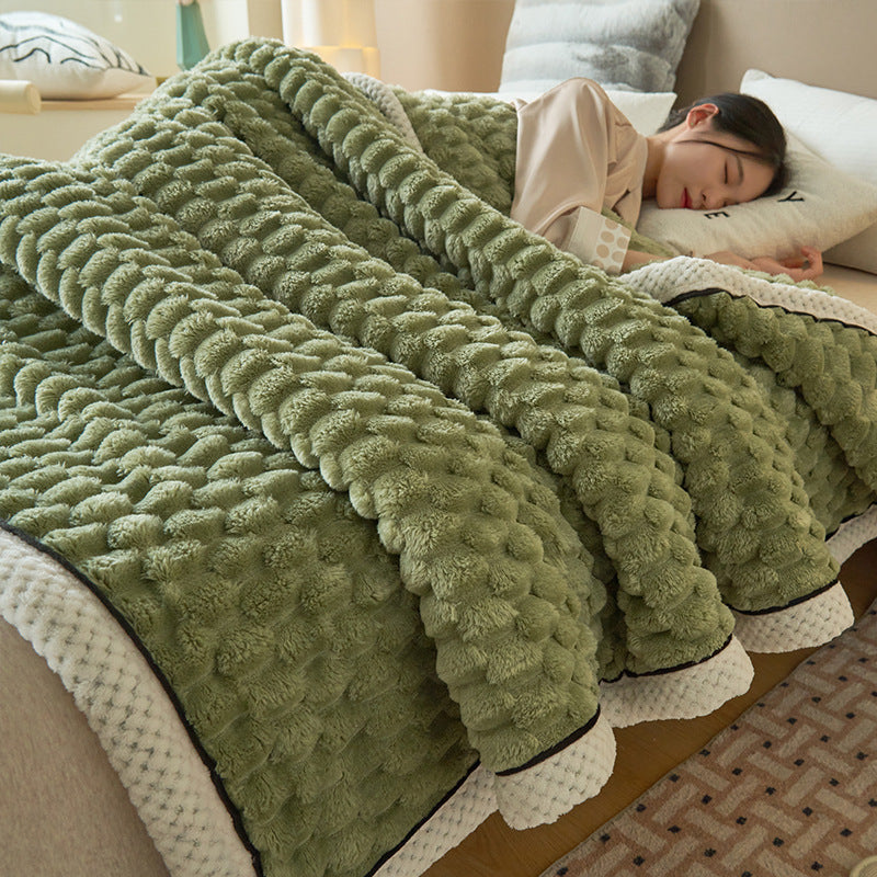 Coral Flannel Winter Thicken Thermal Cover Blanket